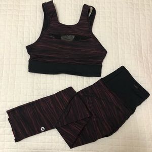 Two Piece Lululemon Sports Bra and Crops